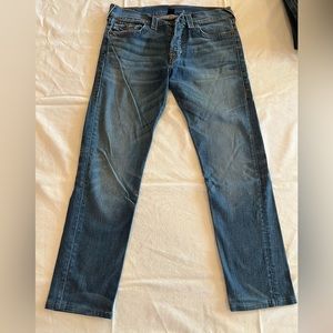 True Religion men’s Rocco relaxed skinny fit jeans 33w, 31l.